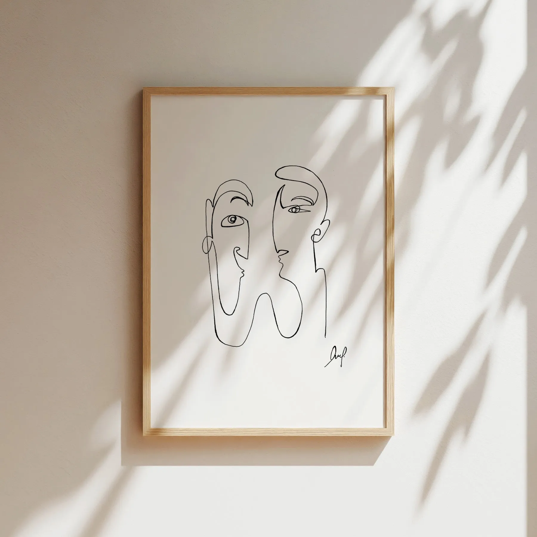 Kunstdruck - Art Line | Couple