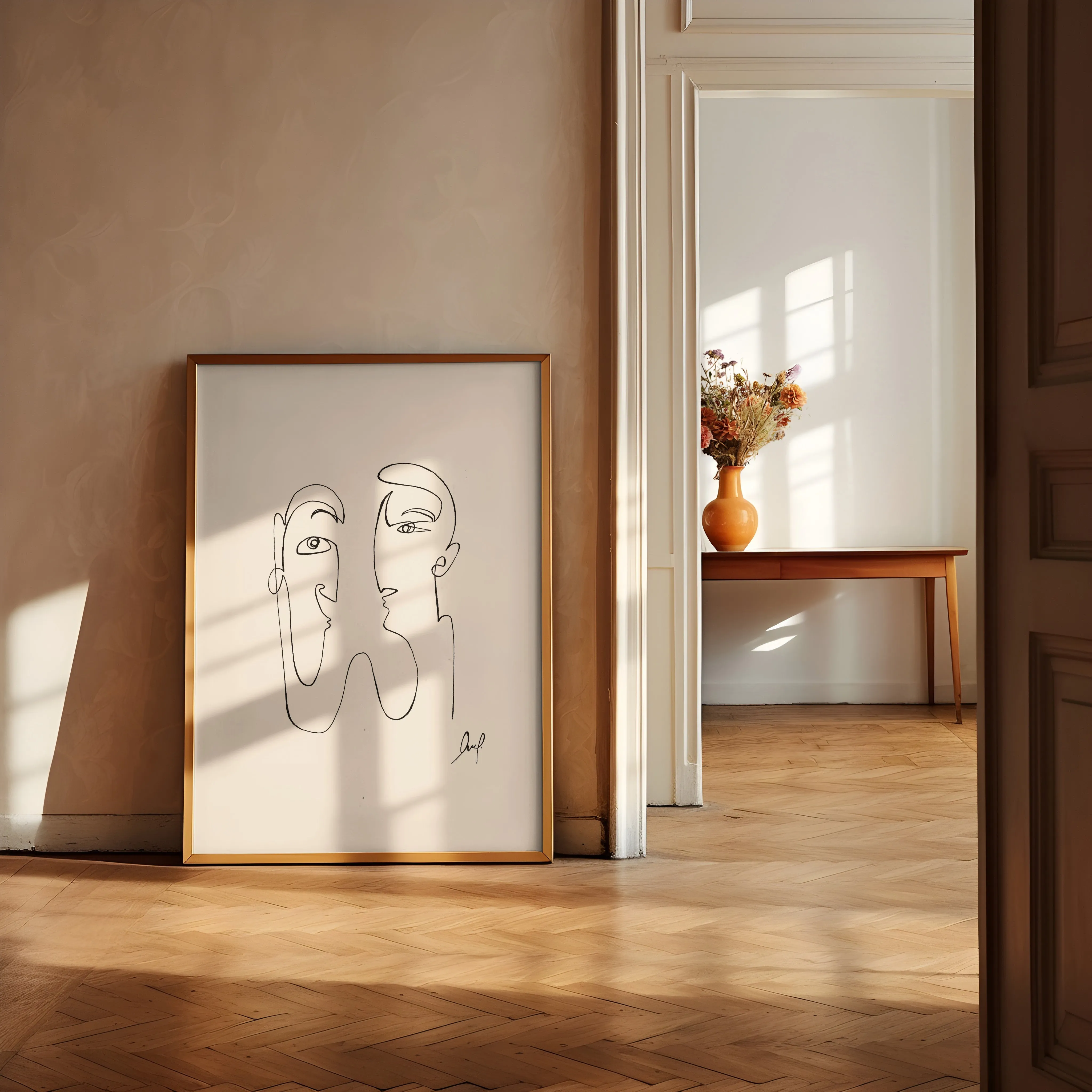 Kunstdruck - Art Line | Couple