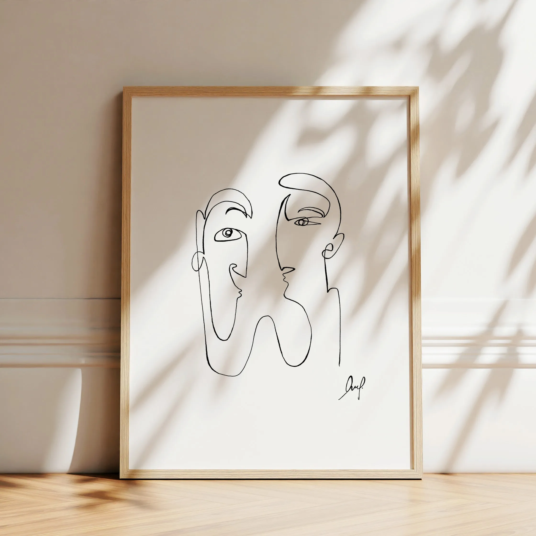 Kunstdruck - Art Line | Couple