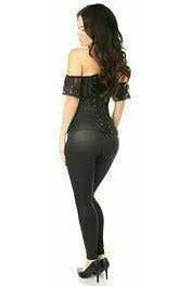 Lavish Black Lace Off-The-Shoulder Corset