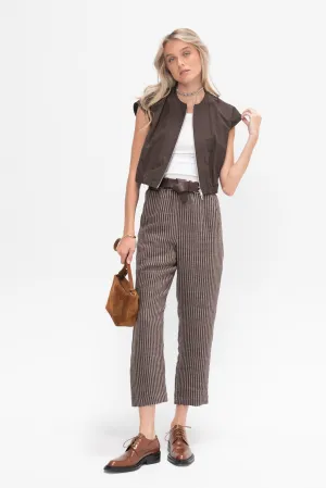 Lyla Pants, Brown Stripe