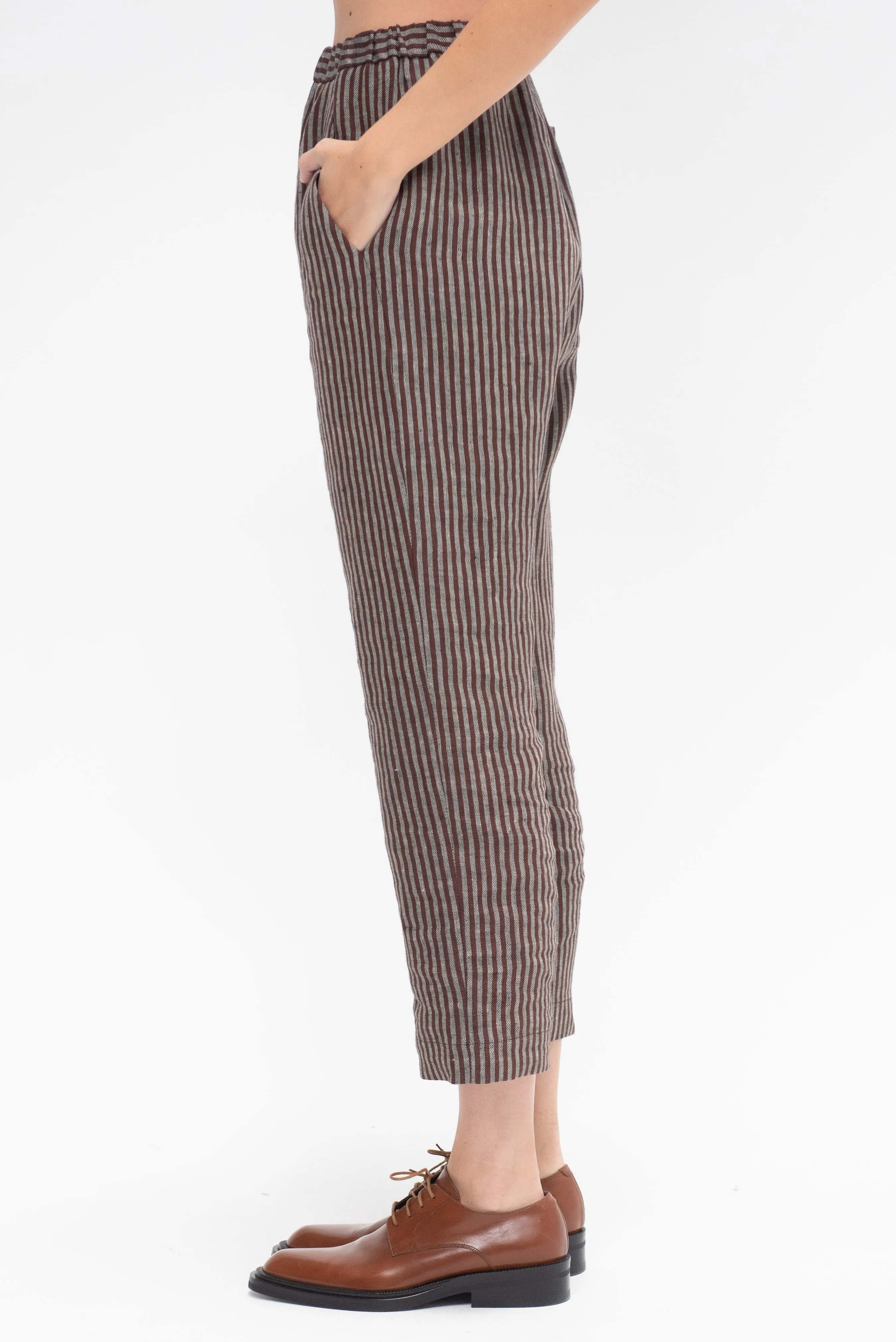 Lyla Pants, Brown Stripe
