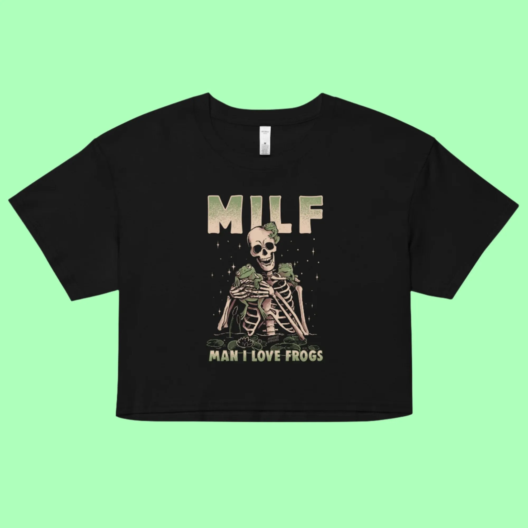 Man I Love Frogs MILF Crop Top