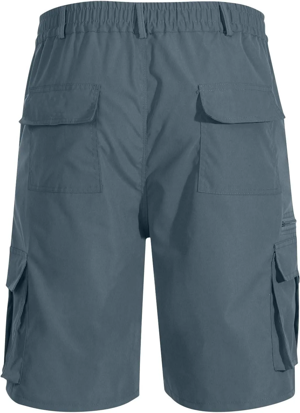 Mens Big Tall Cargo Shorts Elastic Waist Pants Summer Casual Knee Length Outdoor Stretch Work Short with Pockets