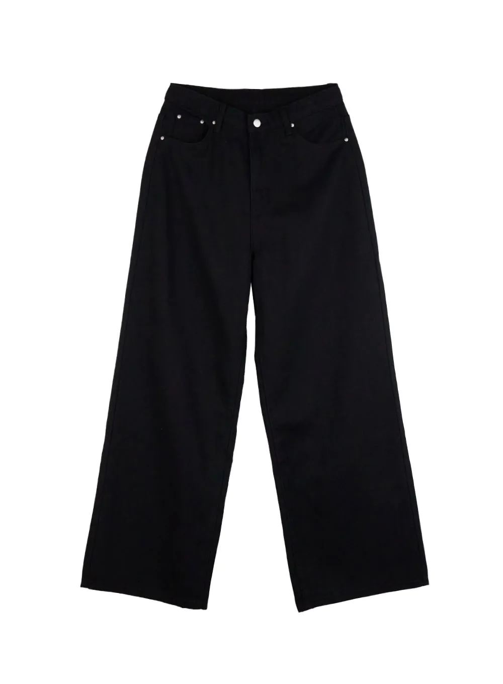 Men's Solid Cotton Wide-Leg Pants IN426