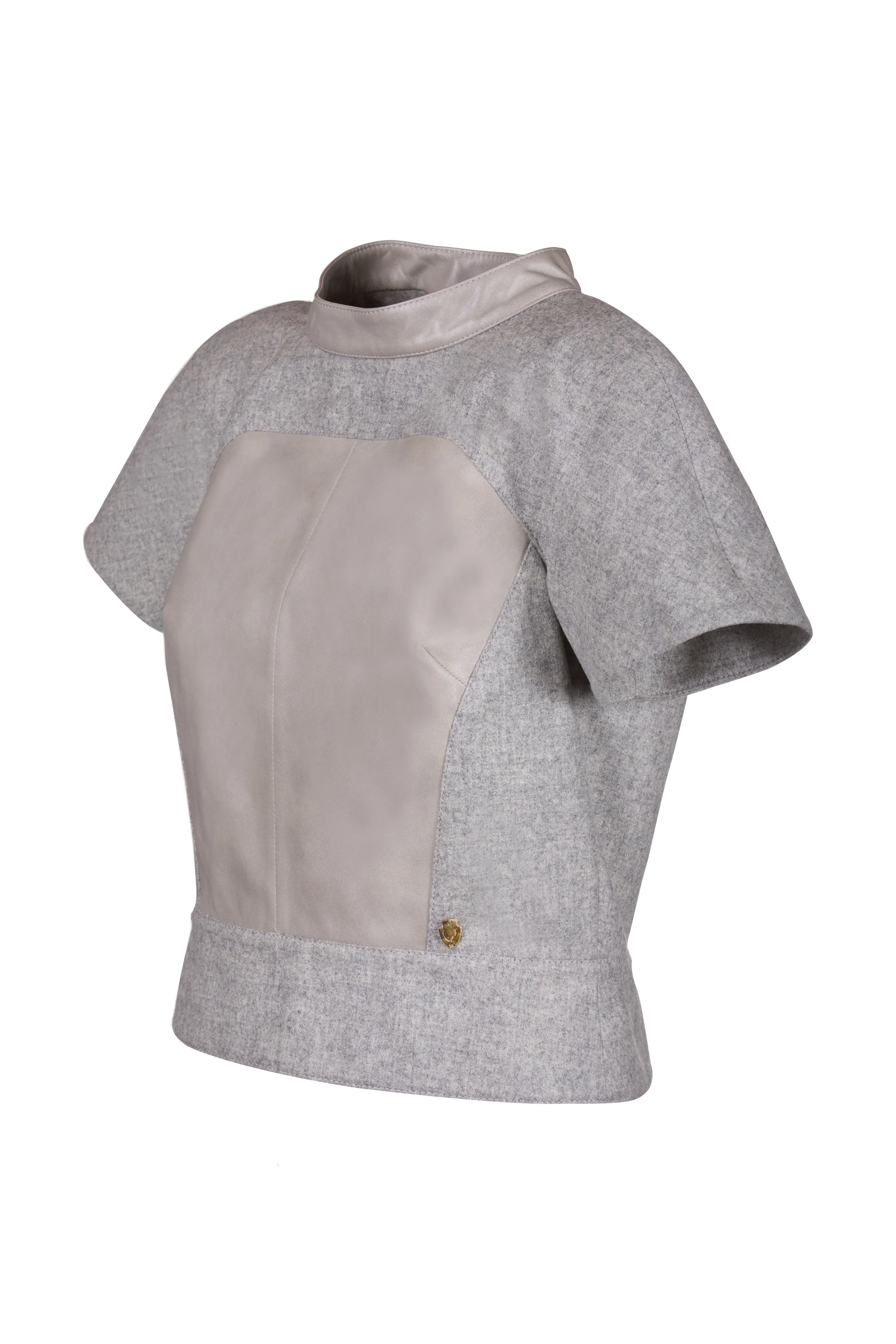 Merino Wool Reindeer Leather Blouse -  Limited Edition