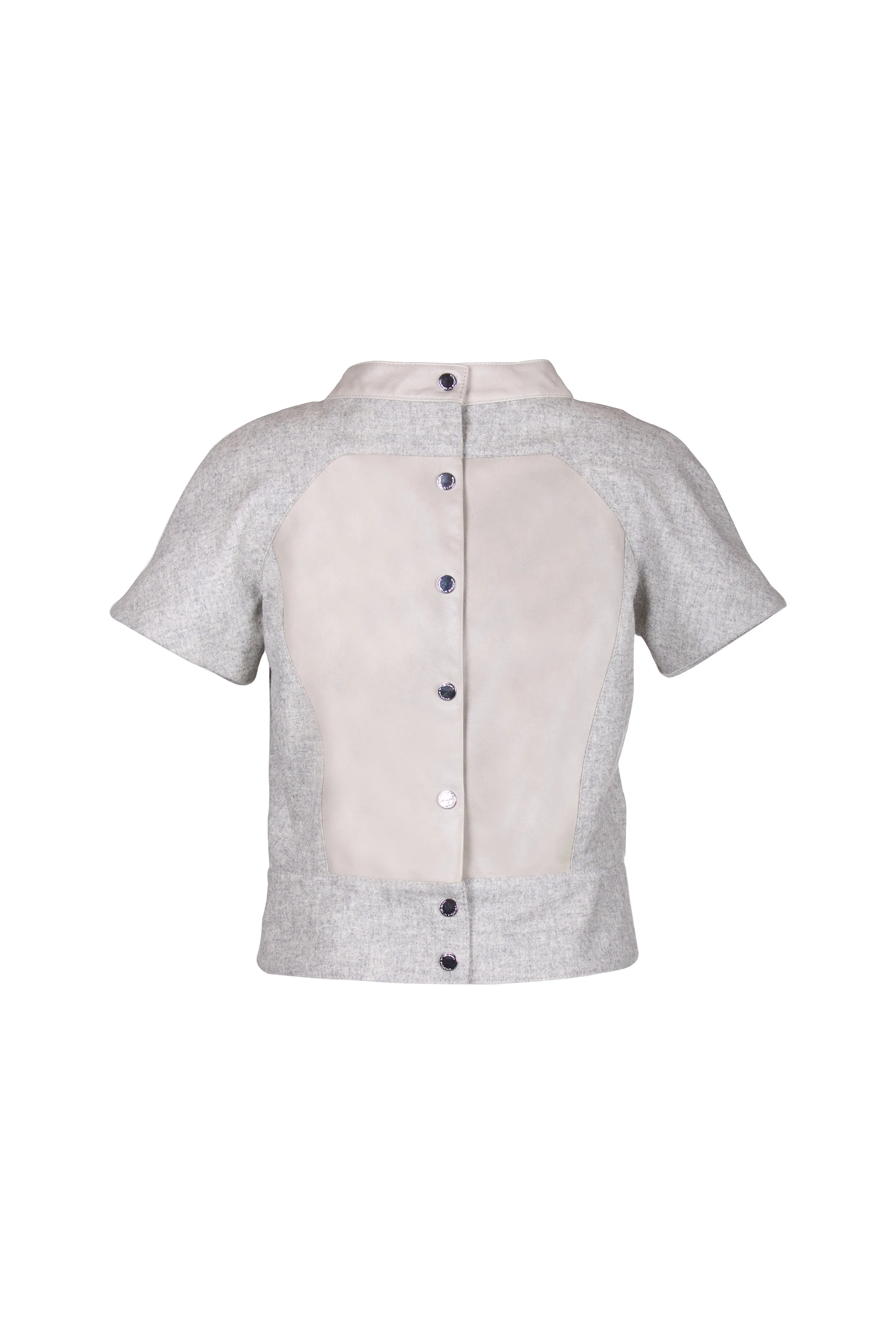Merino Wool Reindeer Leather Blouse -  Limited Edition