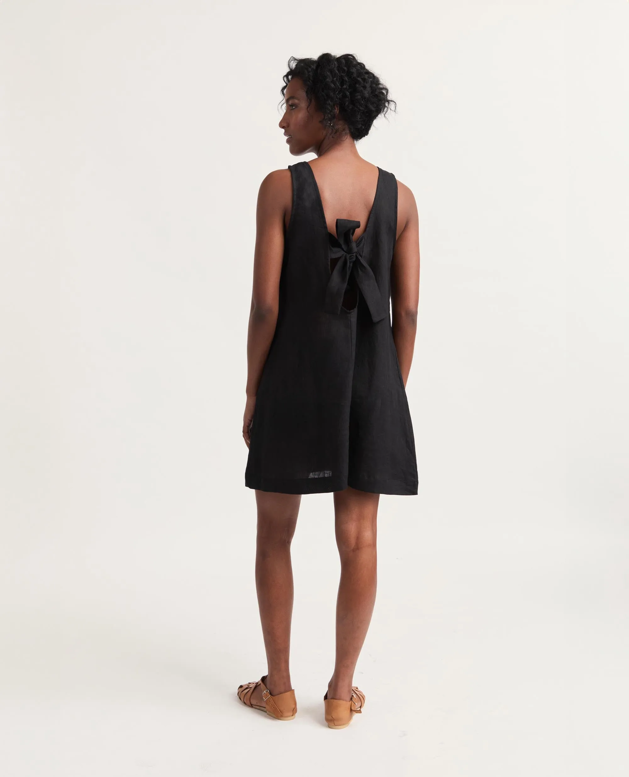 Mini | Sleeveless Open Back A-Line Dress