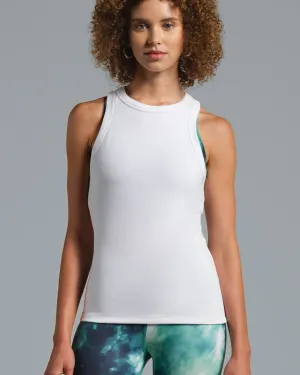 Municipal Women's Rib Knit Tank - WHITE