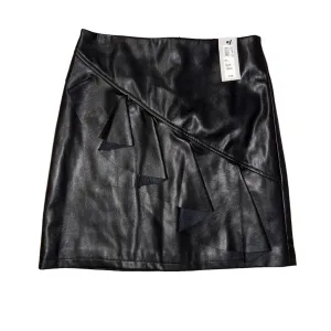 NEW! Girls River Island Size 12 Black Faux Leather Skirt