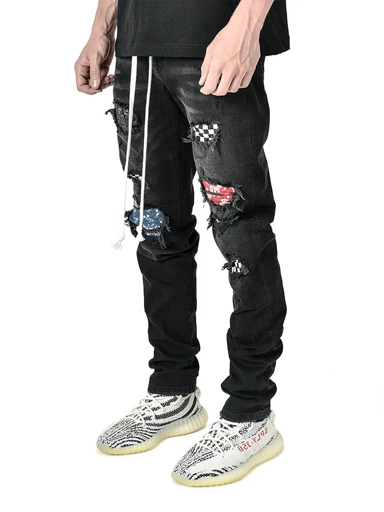 New Slim Fit Ripped Men'S Jeans