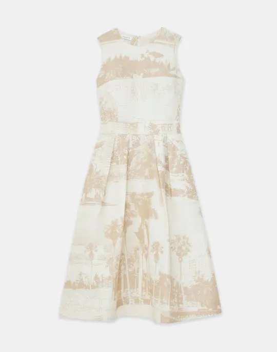 Postcard Print Dress