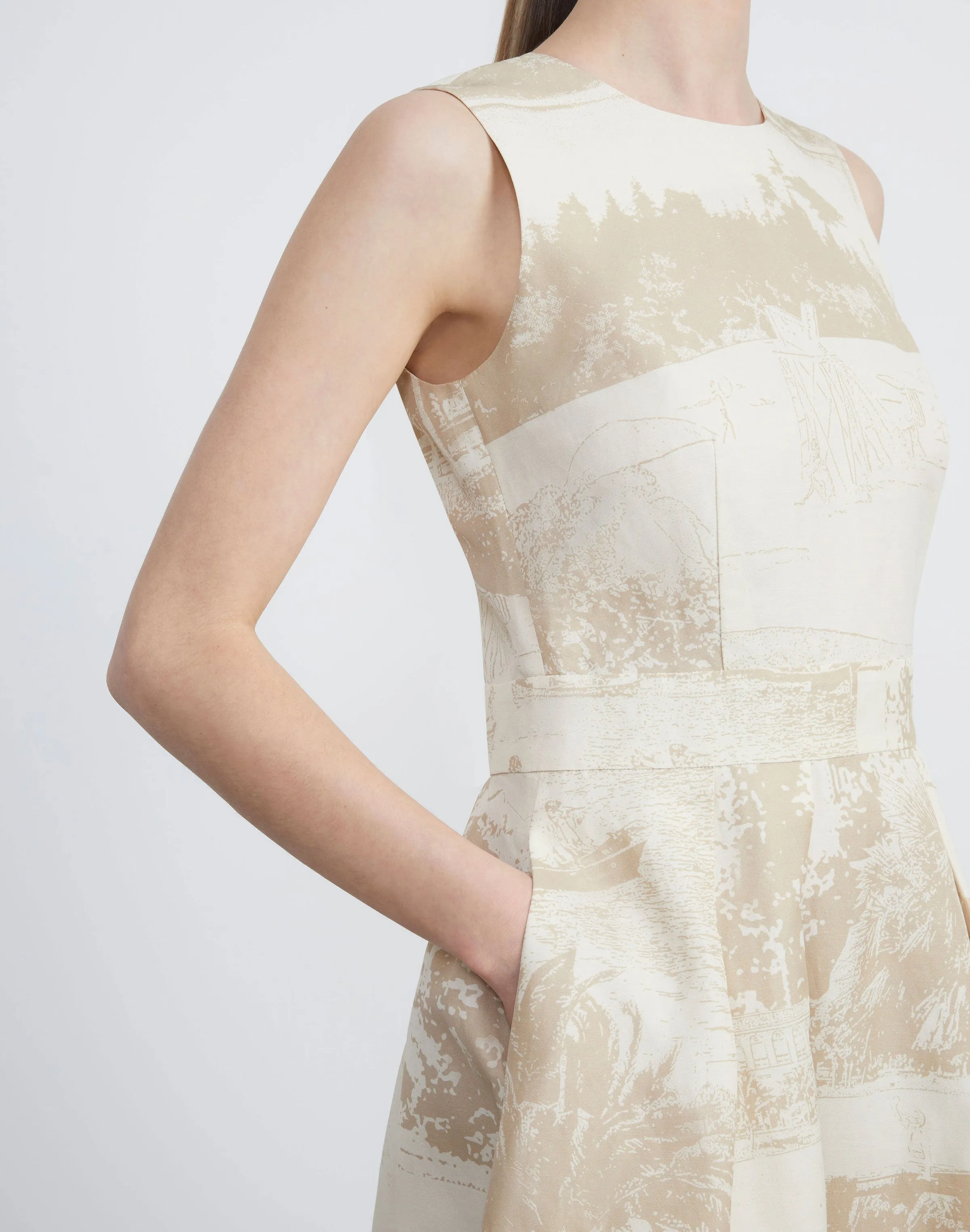 Postcard Print Dress