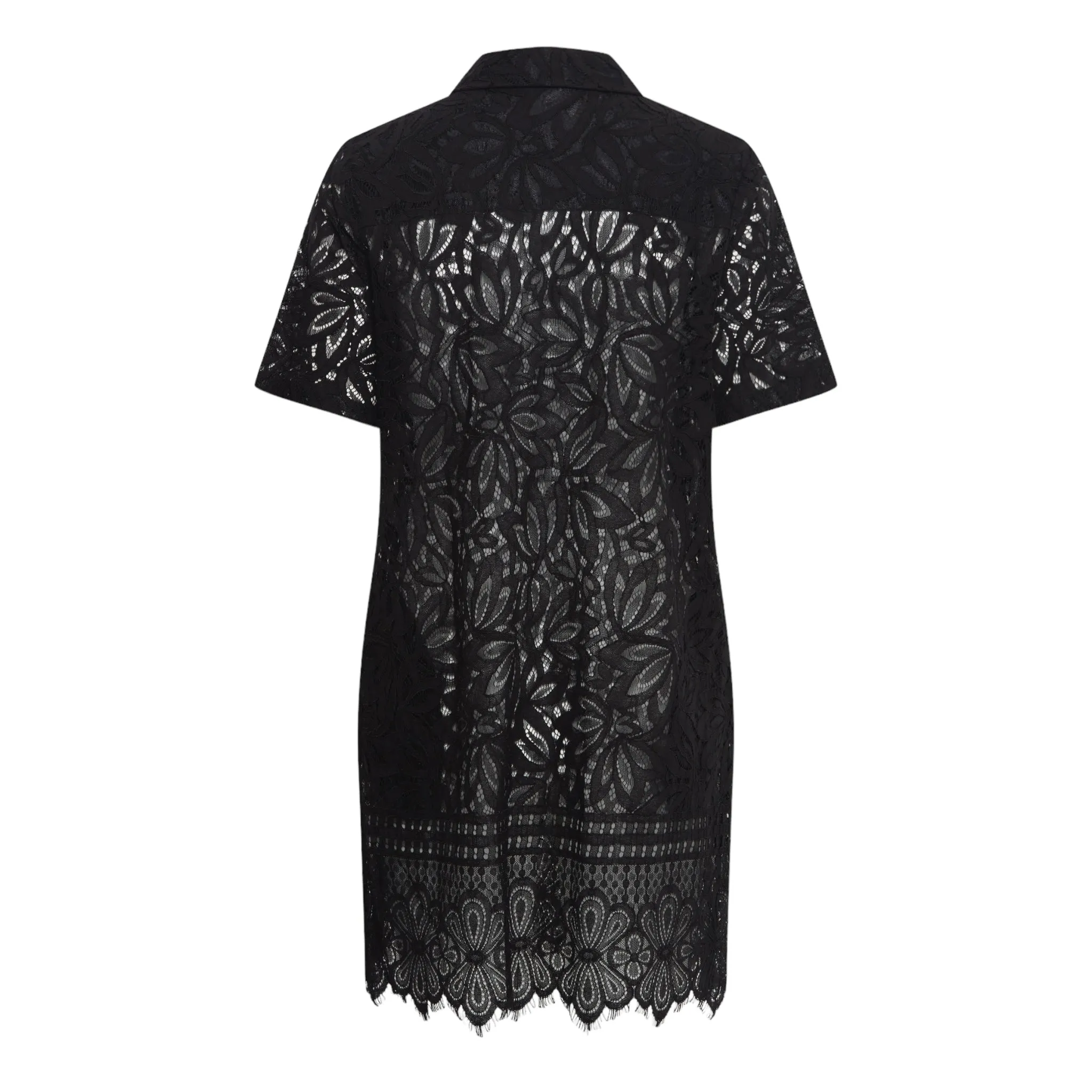 Pulz Dandy Short Sleeve Dress Black