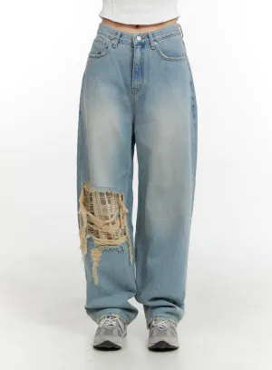 Ripped Baggy Jeans CA401