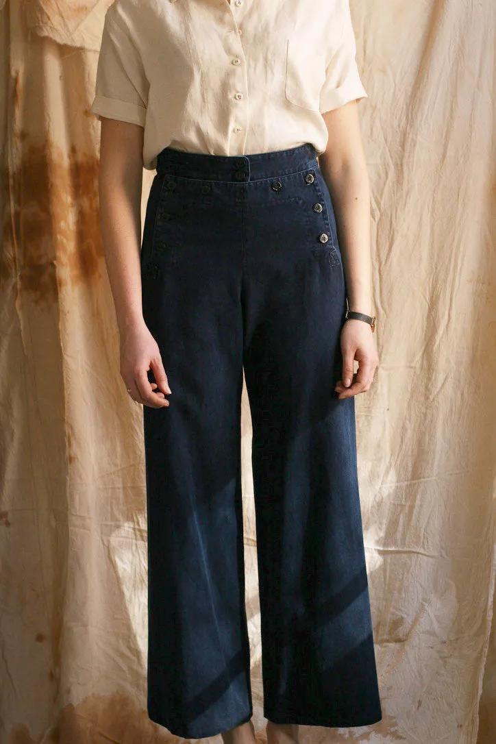 Sailor Pants - Stone Washed indigo -  M, L