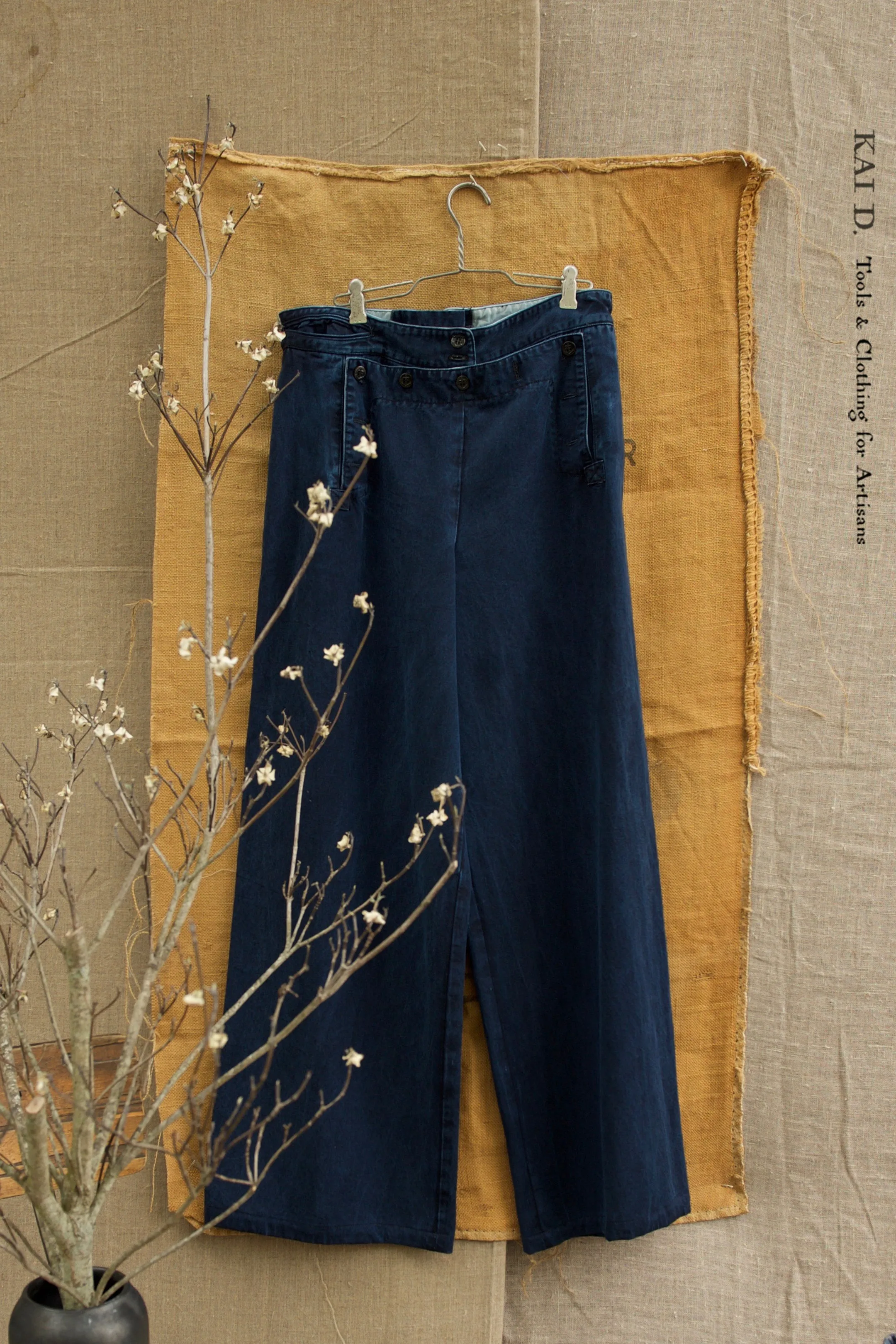Sailor Pants - Stone Washed indigo -  M, L
