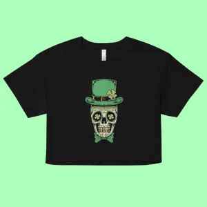 Shamrock Skull Crop Top