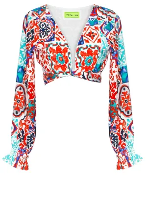 Siciliana - Carmella Crop Top (Off-White)