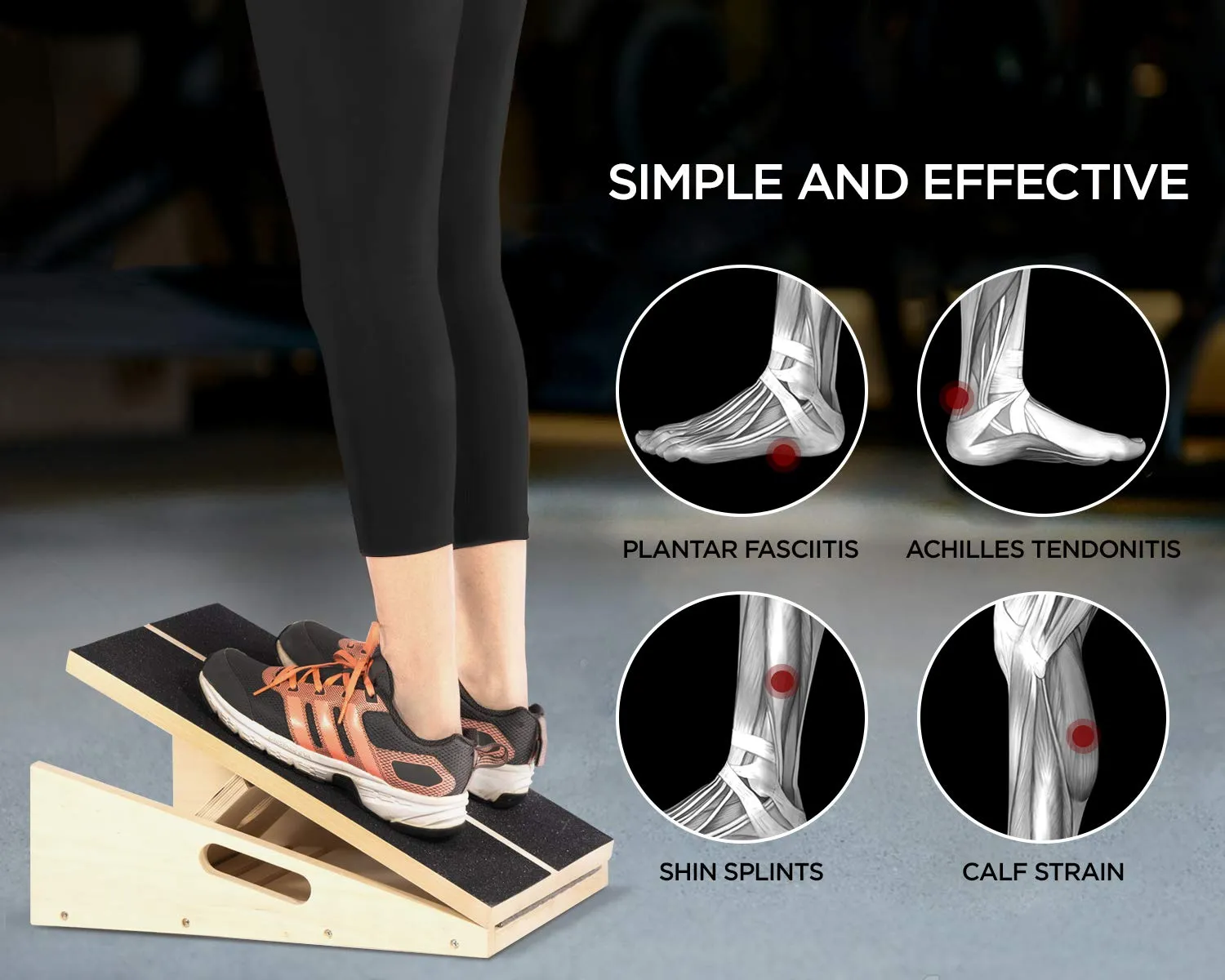 Slant Board Calf Stretcher Ankle Stretcher Calf Stretch Wedge Adjustable Incline Board