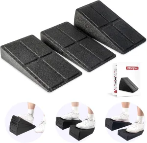 Slant Board Foot/Calf Stretcher, 3 Pcs Incline Board for Squats for Plantar Fasciitis Physical Therapy Equipment