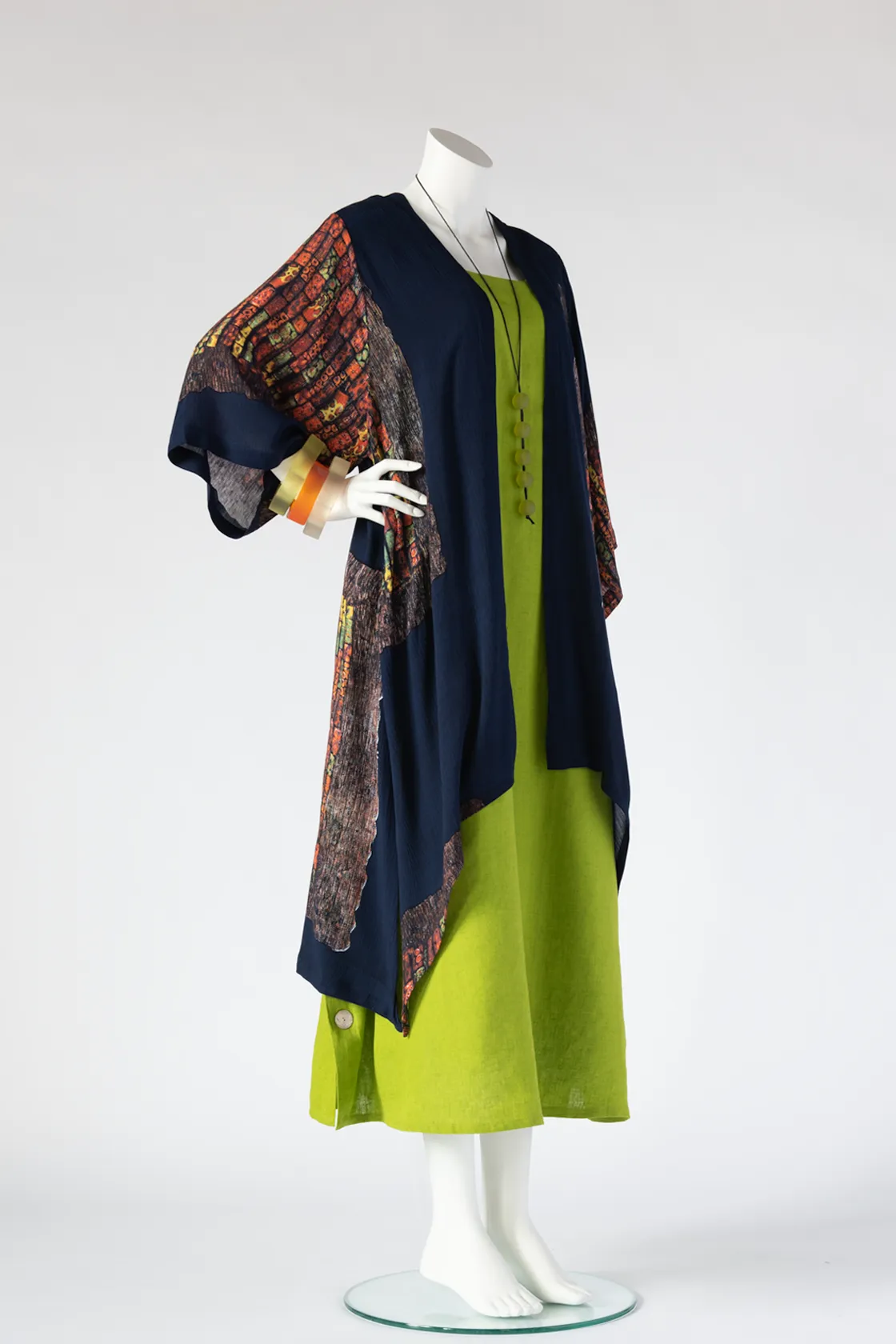 Square Dress in Lime Roma