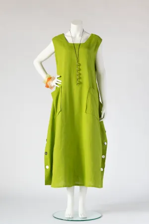 Square Dress in Lime Roma