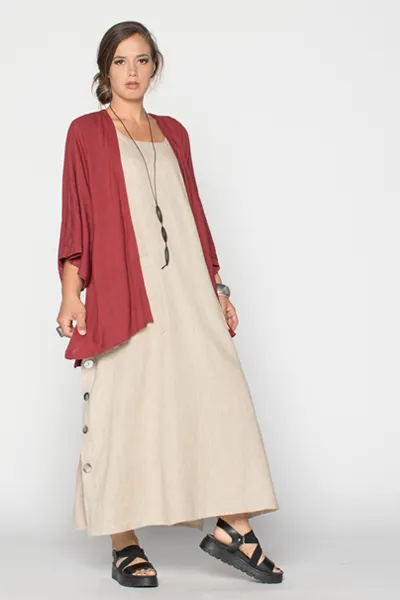 Square Dress in Natural Roma