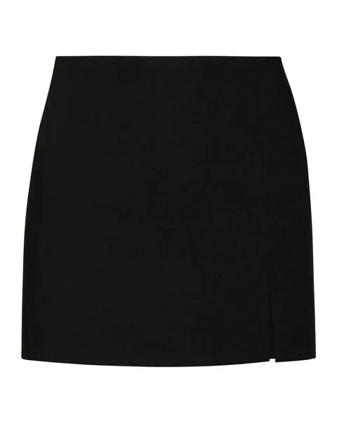 STE Cam Faux Leather Skirt in Black