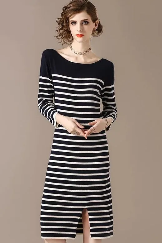 Stripe Sweater Dress