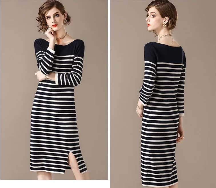 Stripe Sweater Dress