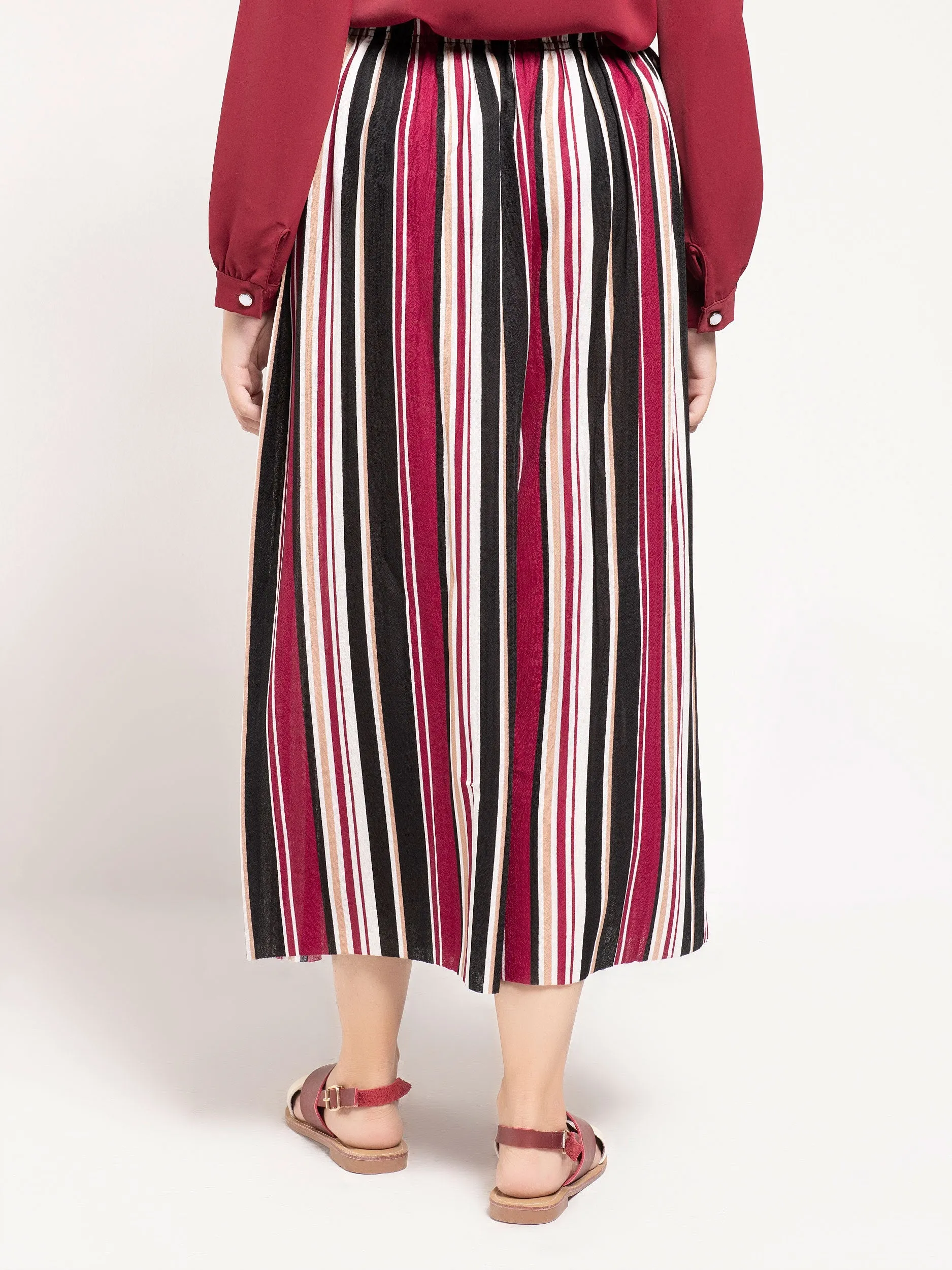 Striped Culotte Pants