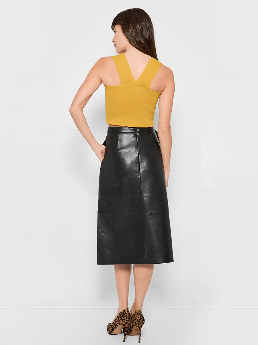 TALLULAH RECYCLED LEATHER SKIRT