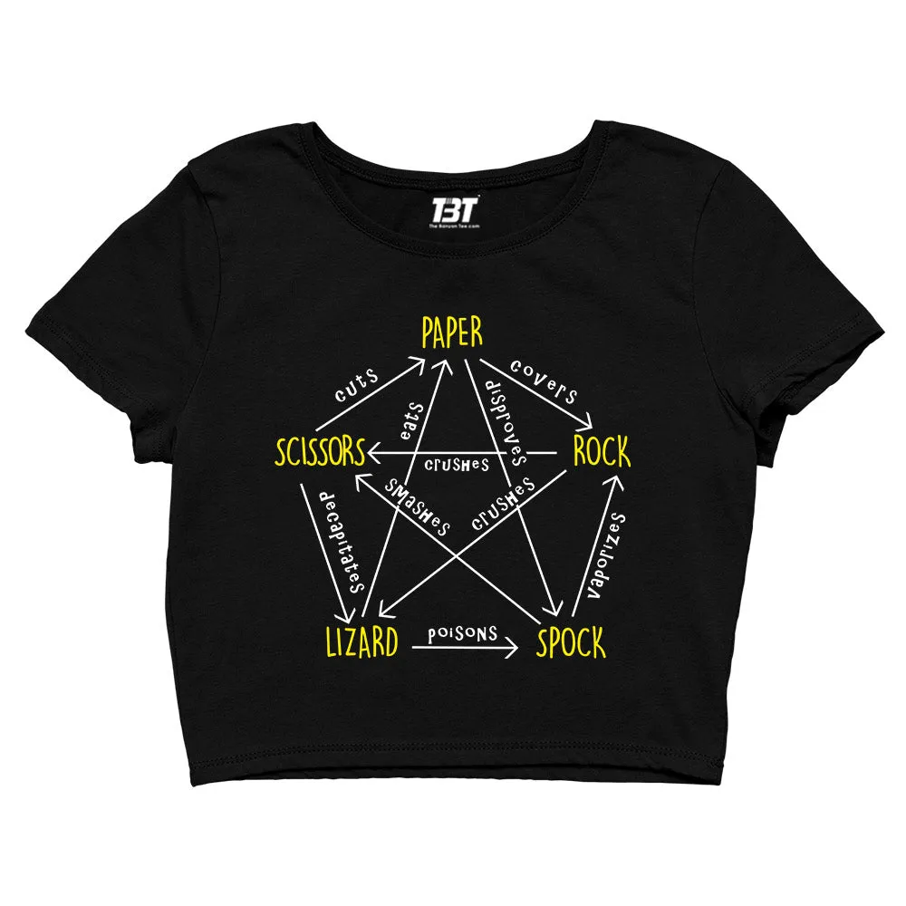 The Big Bang Theory Crop Top - Rock Paper Scissors
