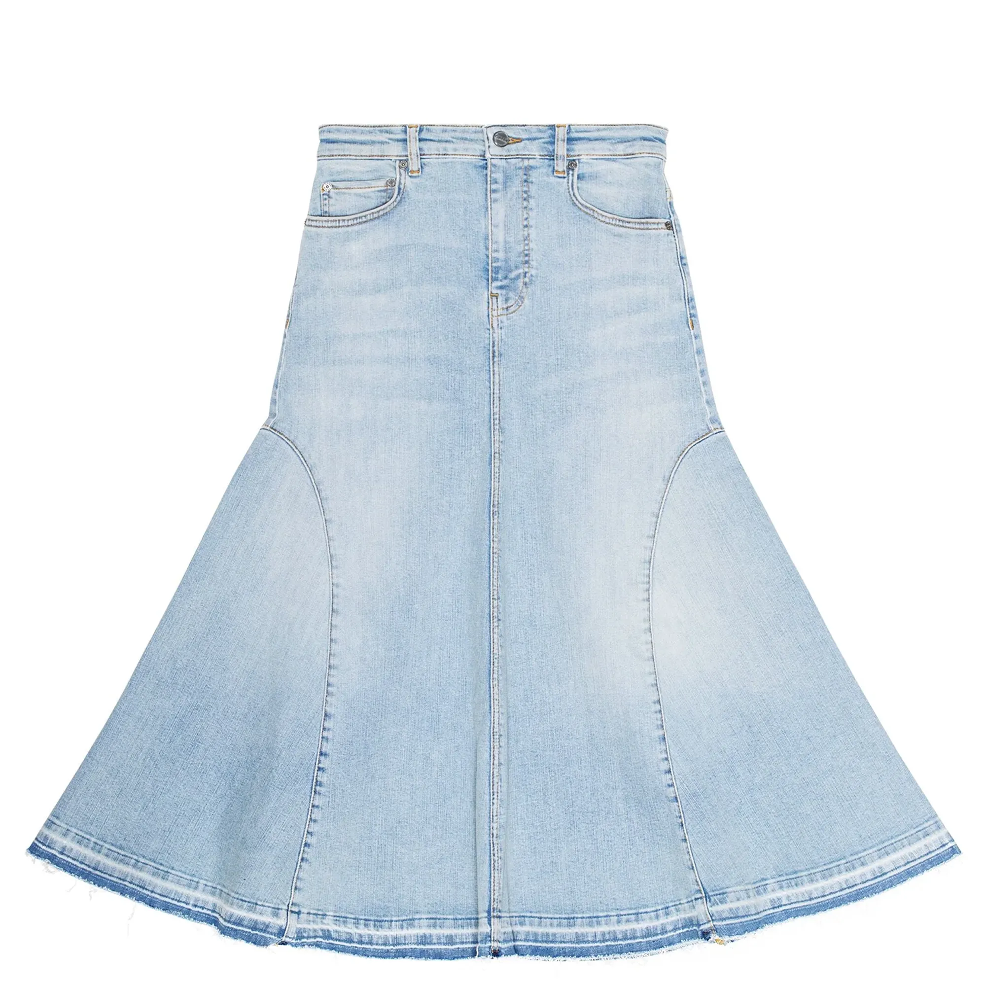 Tint Denim Midi Skirt