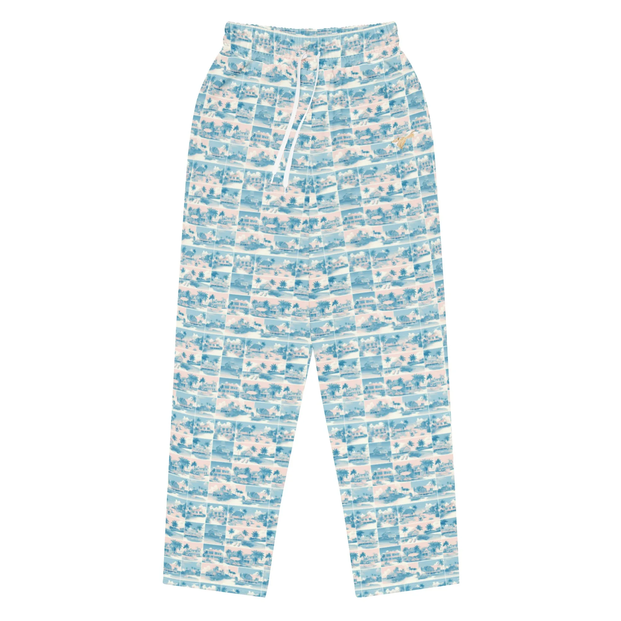 Tropic Cube- unisex wide leg joggers