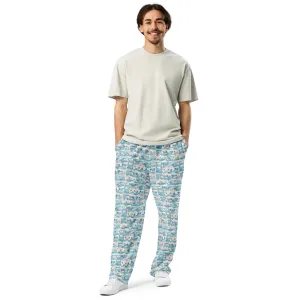 Tropic Cube- unisex wide leg joggers