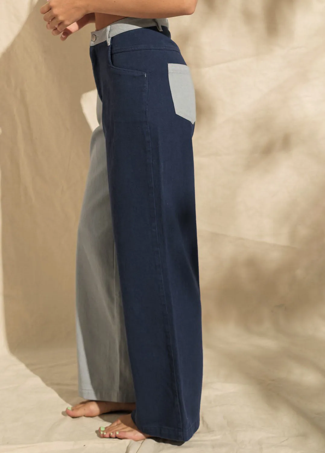 Two Tone Blue Pant