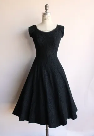 Vintage 1950 Black Lace Dress