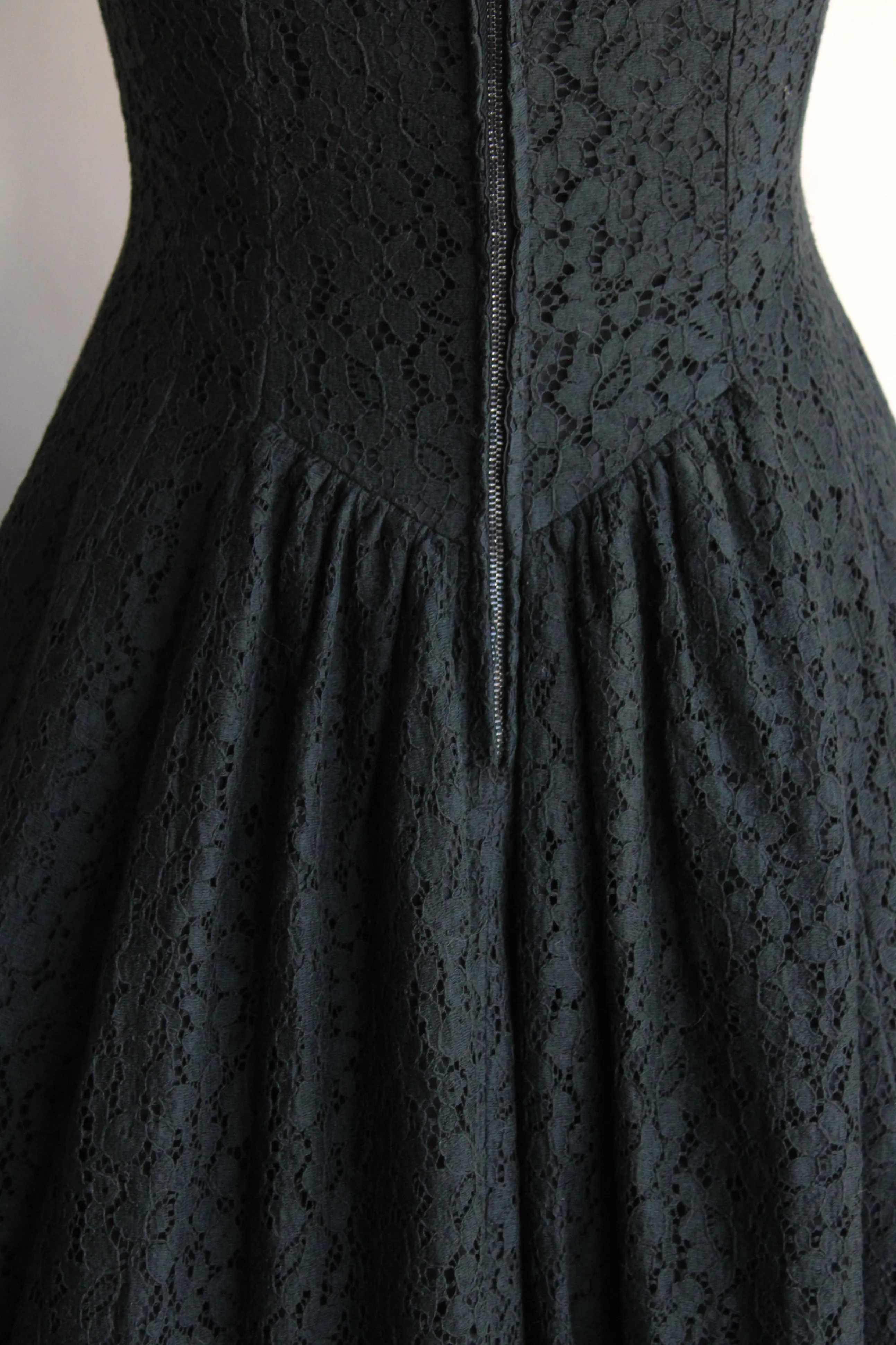 Vintage 1950 Black Lace Dress