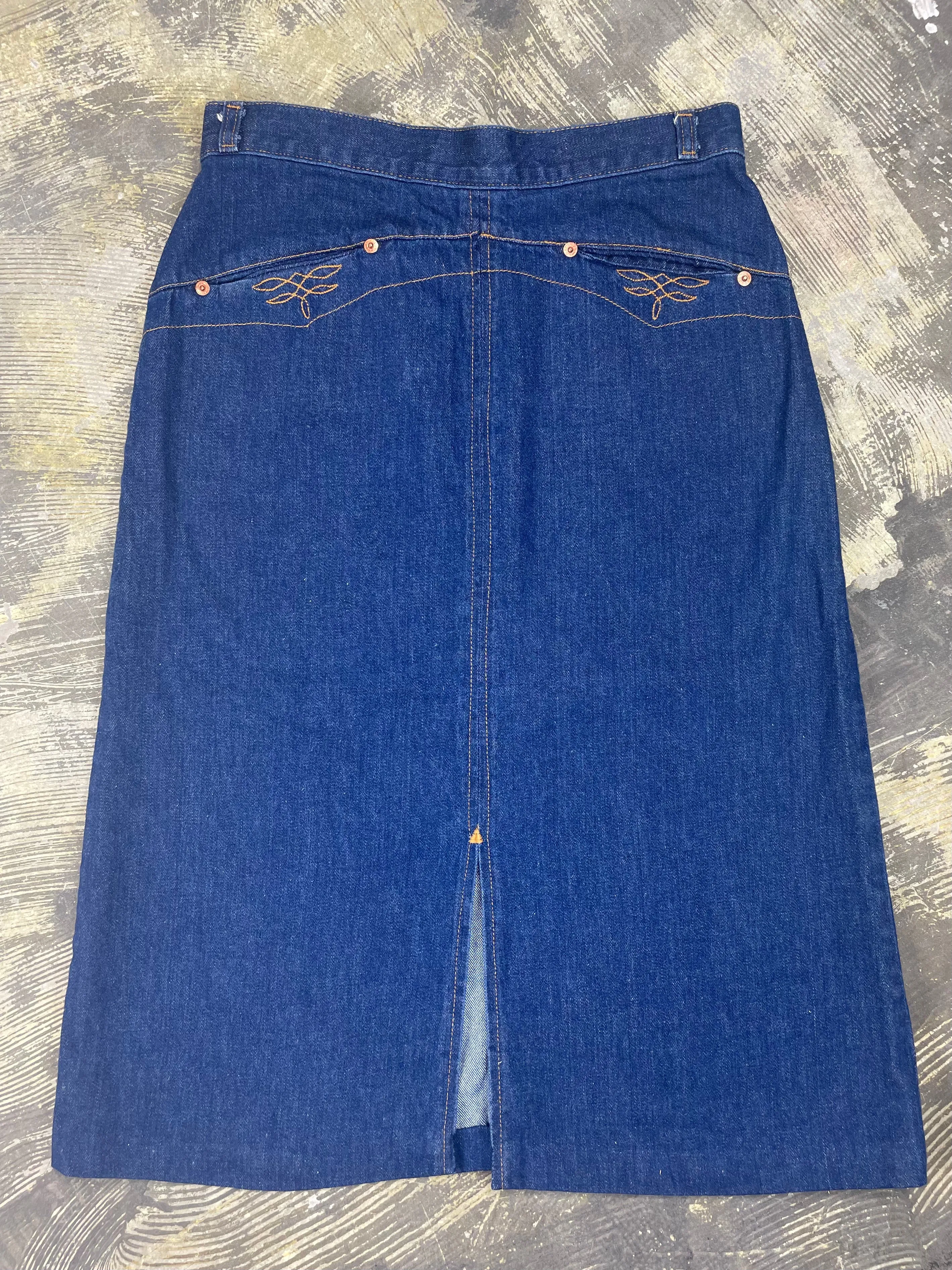 Vintage 1970's Levi Orange Tab Factory Made Skirt (JYJ-135)