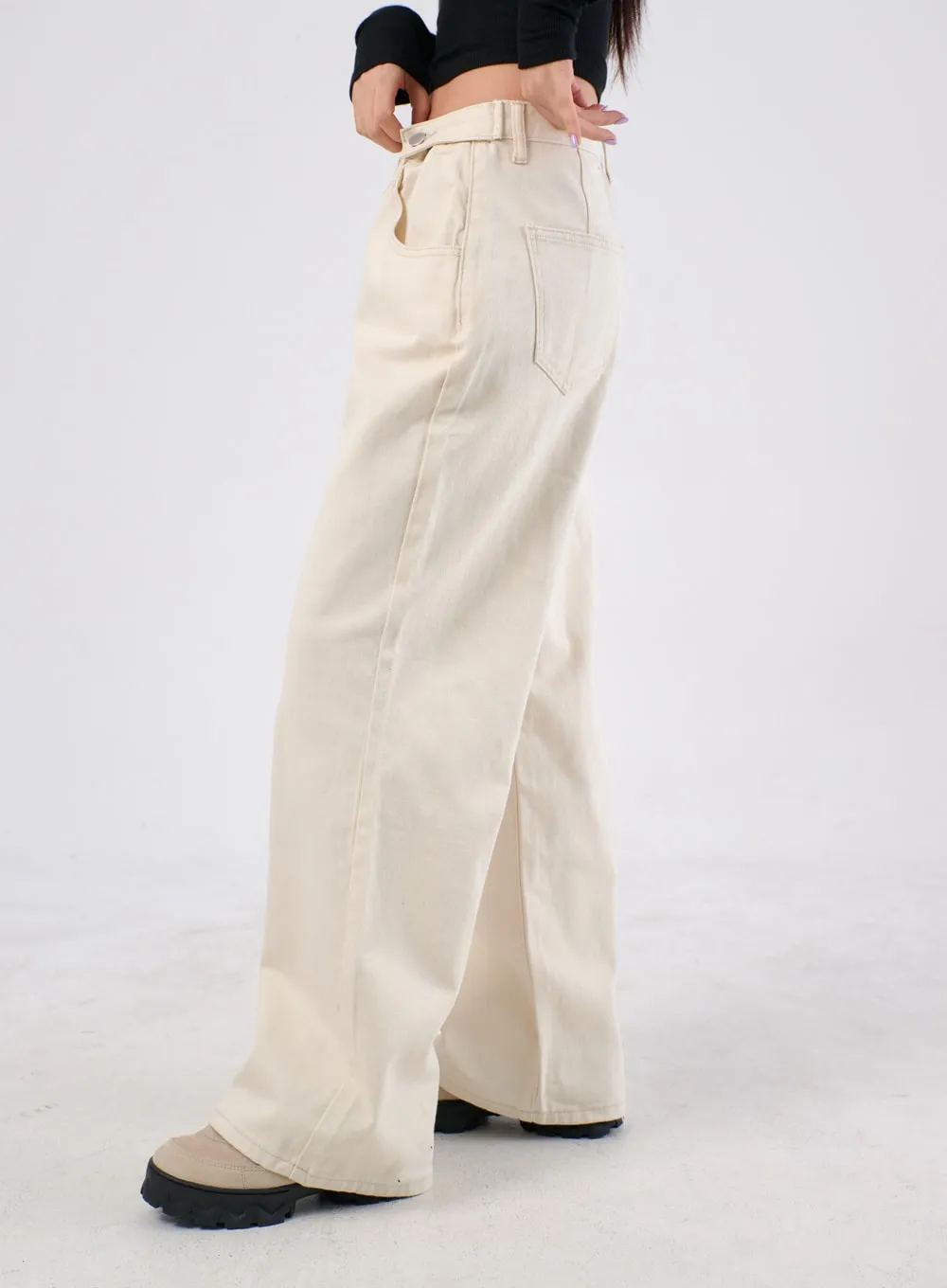 Wide Cotton Pants IA305