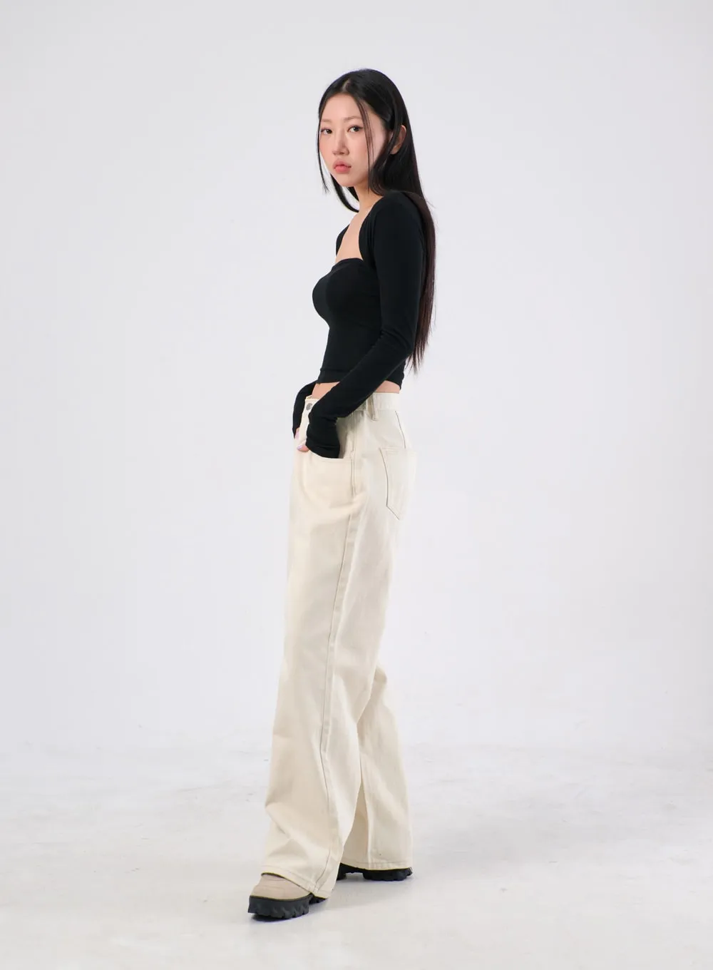Wide Cotton Pants IA305