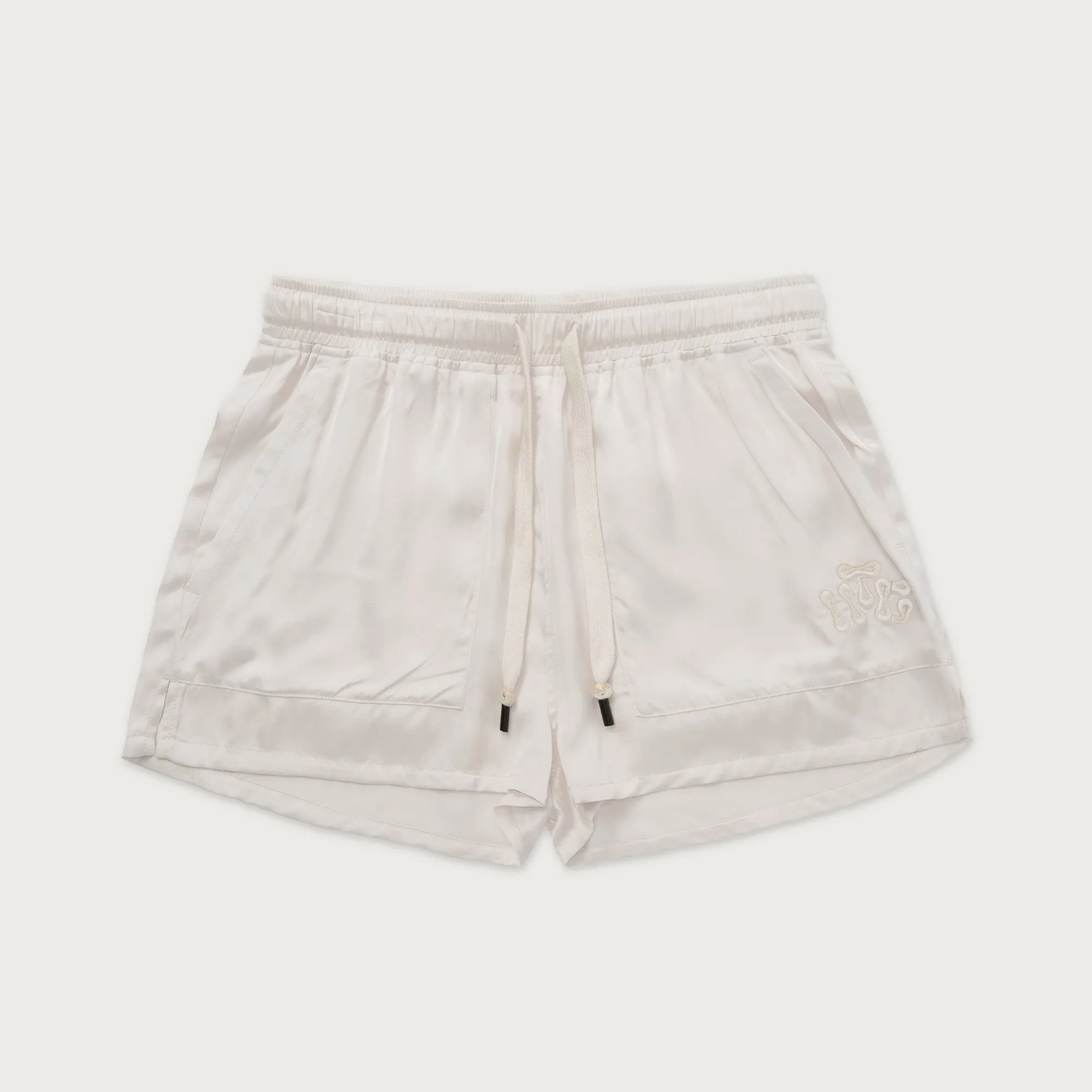 Womens Drawstring Loose Short - Bone