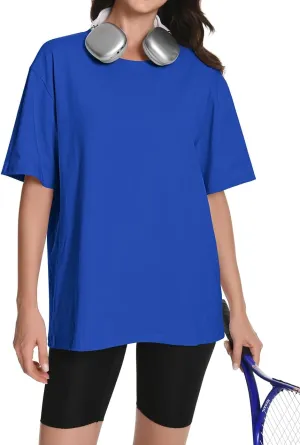 Womens Oversized T Shirts Crewneck Short Sleeve Summer Tops Casual Blouse Basic Tee Trendy Outfits 2025