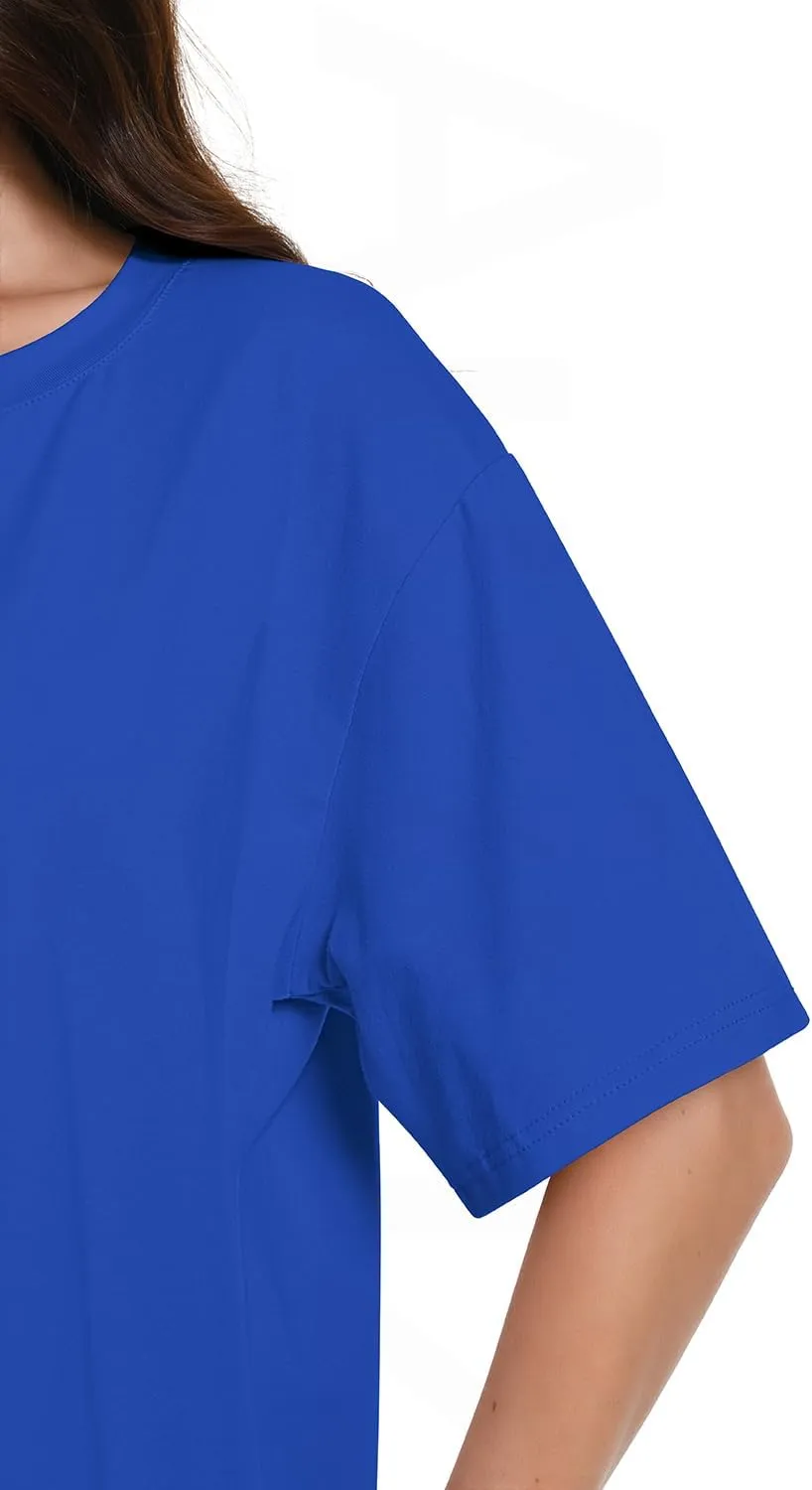 Womens Oversized T Shirts Crewneck Short Sleeve Summer Tops Casual Blouse Basic Tee Trendy Outfits 2025