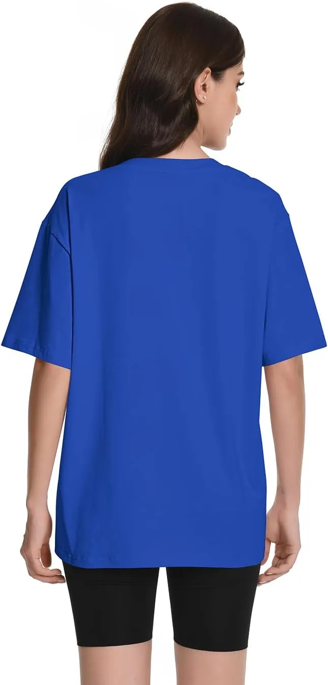 Womens Oversized T Shirts Crewneck Short Sleeve Summer Tops Casual Blouse Basic Tee Trendy Outfits 2025