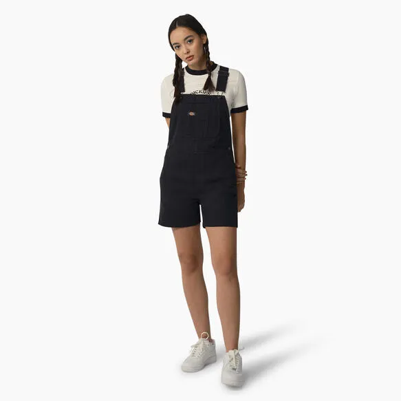 Women's Relaxed Fit Duck Bib Shortalls, 4"