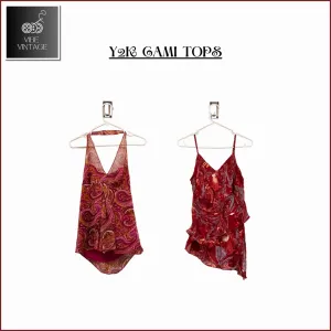 Y2K EXOTIC PINK CAMI TOPS - 11 PCS