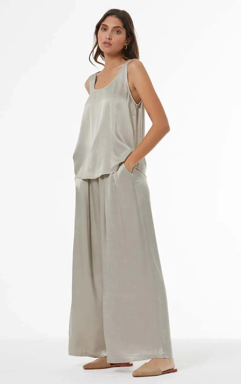 Yf2435 Gray Wide Leg Pant